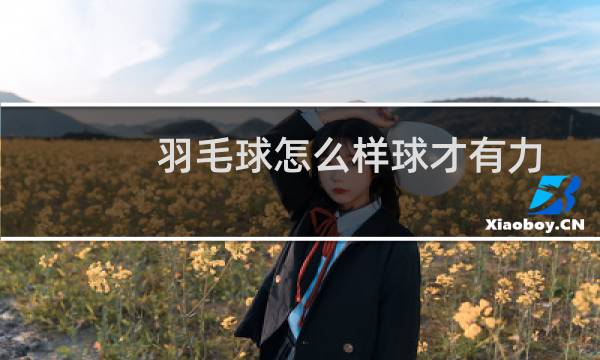 羽毛球怎么样球才有力