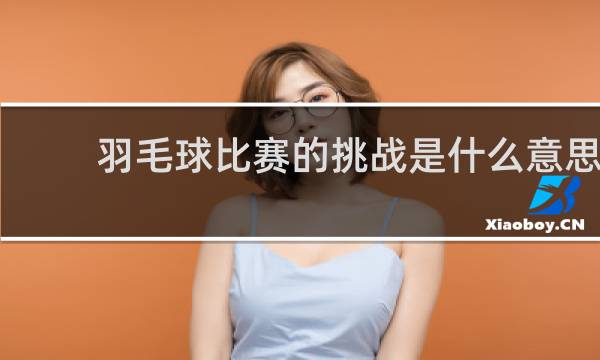 羽毛球比赛的挑战是什么意思