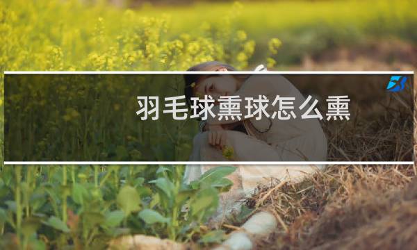 羽毛球熏球怎么熏