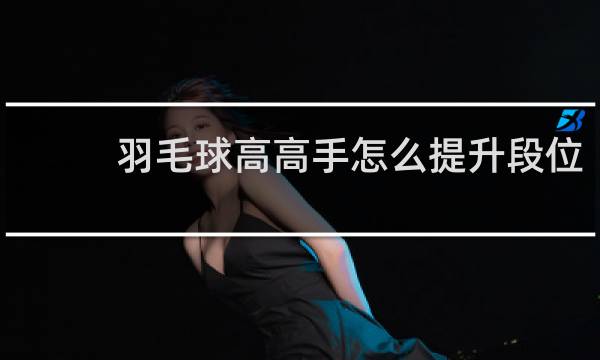 羽毛球高高手怎么提升段位