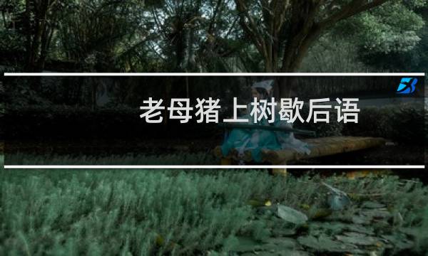 老母猪上树歇后语（老母猪上树歇后语）图片