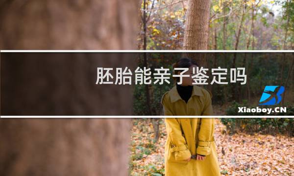 胚胎能亲子鉴定吗