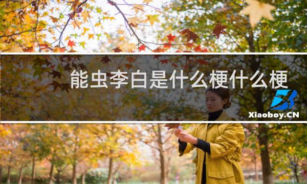 能虫李白是什么梗什么梗