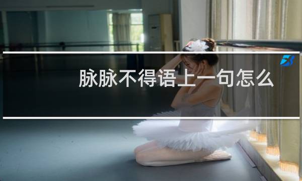 脉脉不得语上一句怎么说（脉脉不得语上一句）