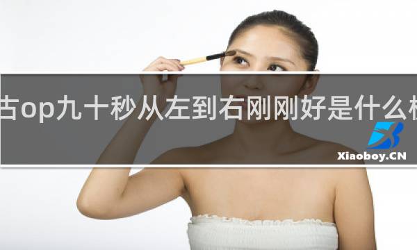 自古op九十秒从左到右刚刚好是什么梗什么梗