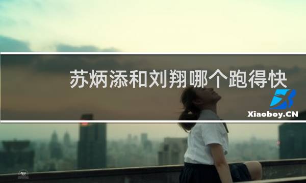 苏炳添和刘翔哪个跑得快