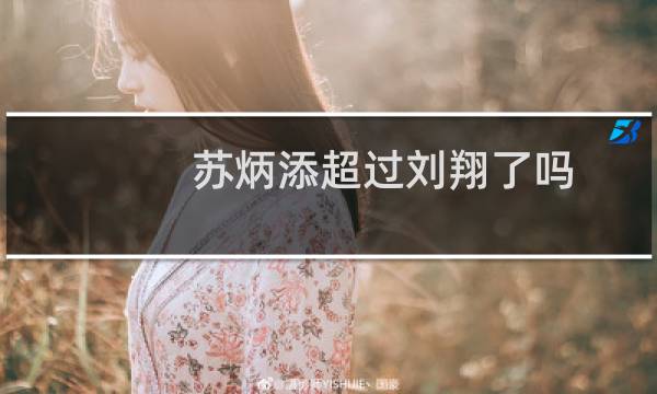 苏炳添超过刘翔了吗