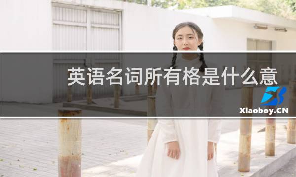 英语名词所有格是什么意思图片