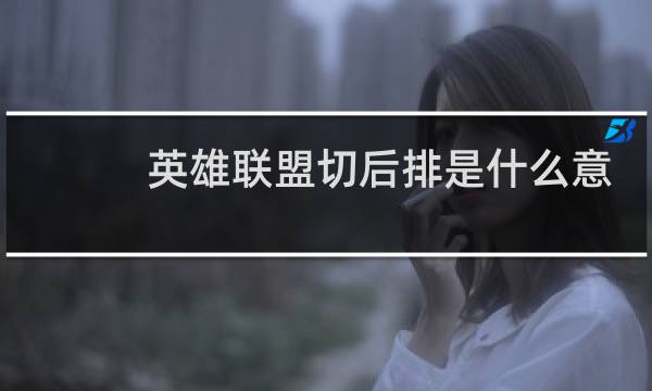 英雄联盟切后排是什么意思图片