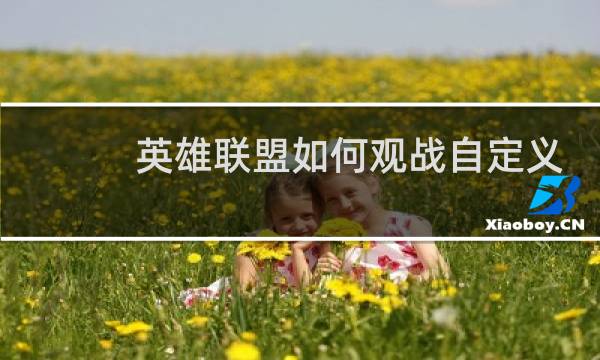 英雄联盟如何观战自定义