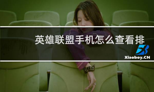 英雄联盟手机怎么查看排行图片