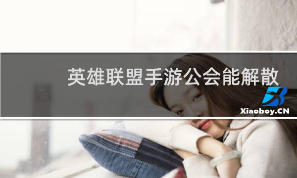 英雄联盟手游公会能解散吗图片