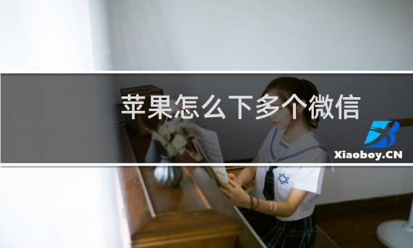 苹果怎么下多个微信