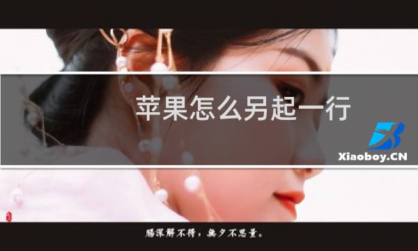 苹果怎么另起一行