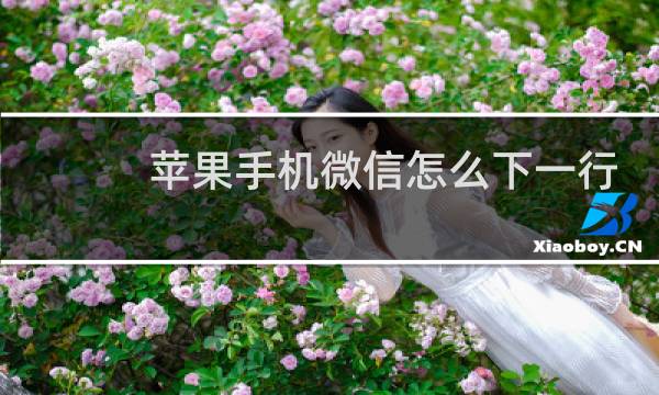 苹果手机微信怎么下一行输入文字