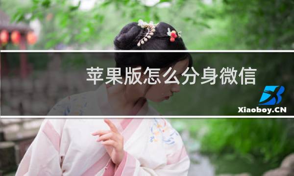 苹果版怎么分身微信