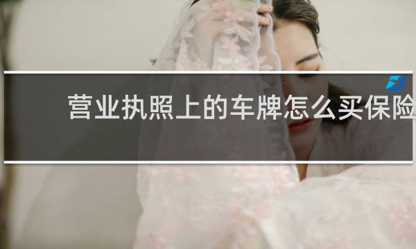 营业执照上的车牌怎么买保险