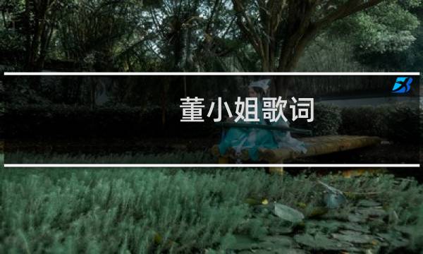 董小姐歌词(董小姐)