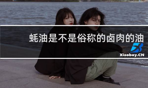 蚝油是不是俗称的卤肉的油