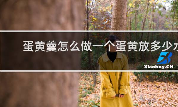 蛋黄羹怎么做一个蛋黄放多少水