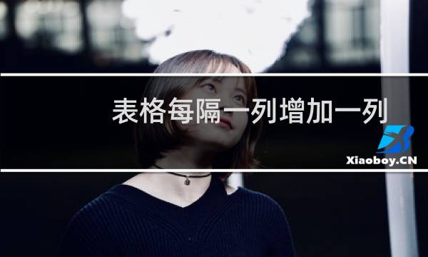表格每隔一列增加一列