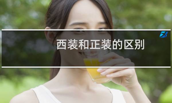 西装和正装的区别