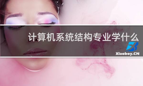 计算机系统结构专业学什么