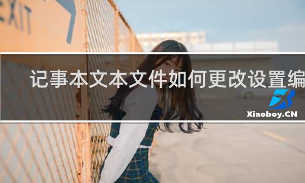 记事本文本文件如何更改设置编码
