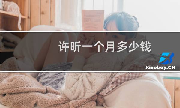 许昕一个月多少钱