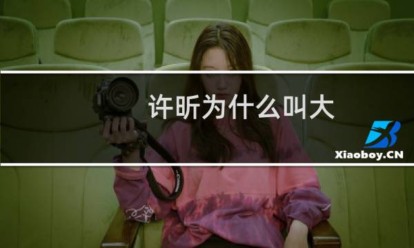 许昕为什么叫大