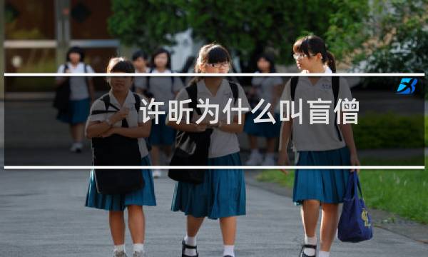 许昕为什么叫盲僧