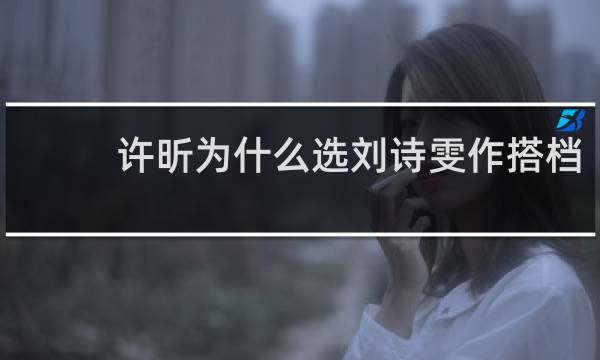 许昕为什么选刘诗雯作搭档