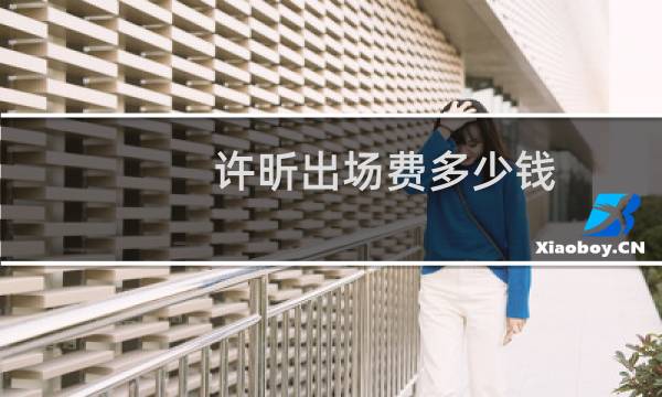 许昕出场费多少钱