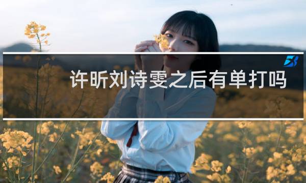 许昕刘诗雯之后有单打吗