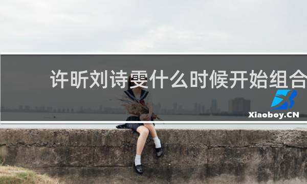 许昕刘诗雯什么时候开始组合