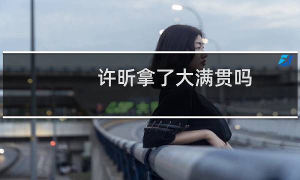 许昕拿了大满贯吗