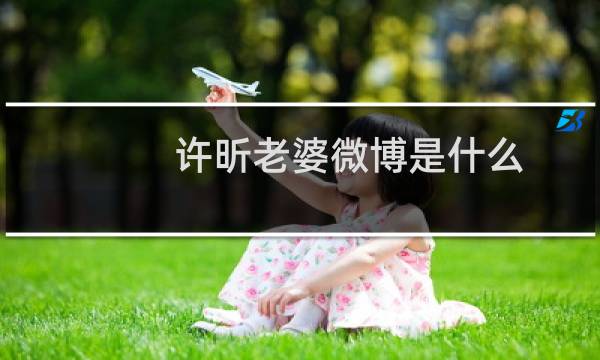 许昕老婆微博是什么