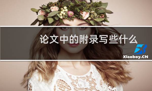 论文中的附录写些什么内容(论文中附录的格式)