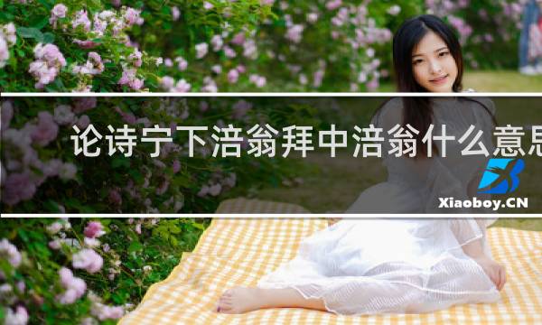 论诗宁下涪翁拜中涪翁什么意思