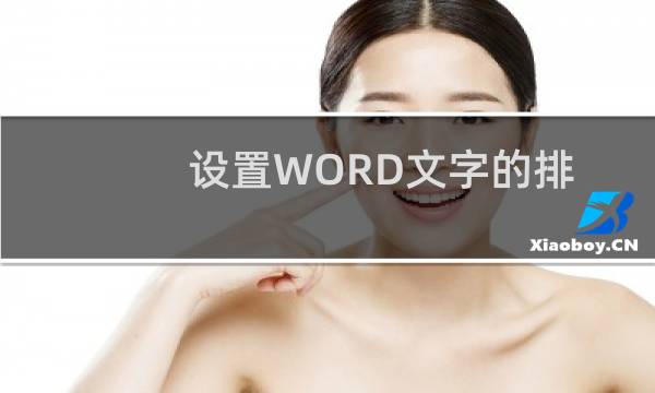 设置WORD文字的排列方向