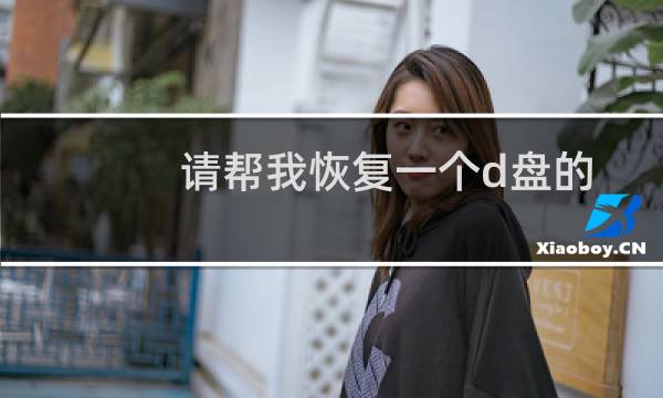 请帮我恢复一个d盘的数据今天早上备的