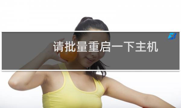 请批量重启一下主机 -云服务器问题