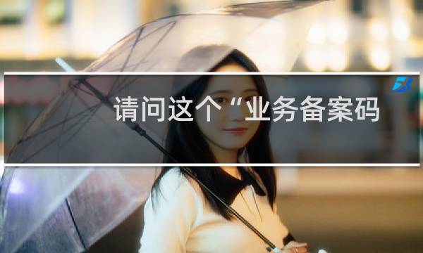 请问这个“业务备案码” 如何获取？