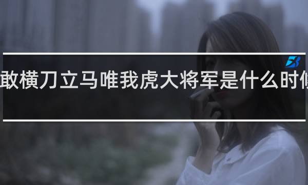 谁敢横刀立马唯我虎大将军是什么时候什么梗