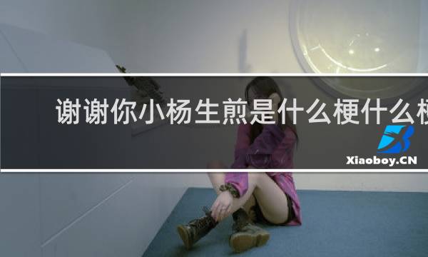 谢谢你小杨生煎是什么梗什么梗