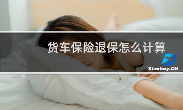 货车保险退保怎么计算图片