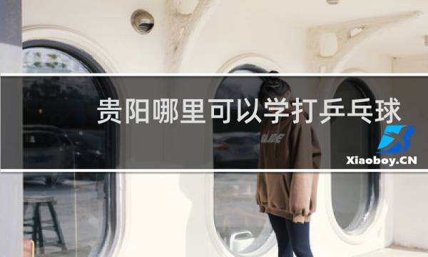 贵阳哪里可以学打乒乓球