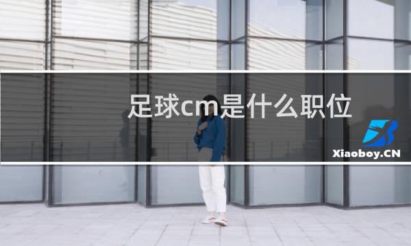 足球cm是什么职位