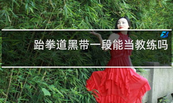 跆拳道黑带一段能当教练吗