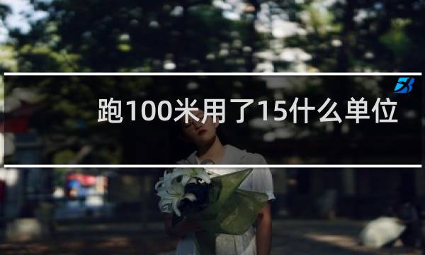 跑100米用了15什么单位